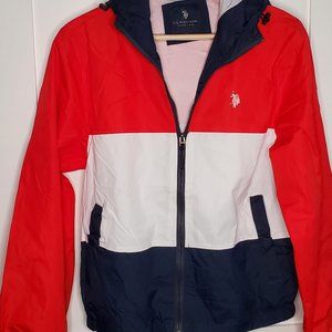 NWT Ralph Lauren Classic Nautical Blue Red & White Windbreaker Jacket - Small.